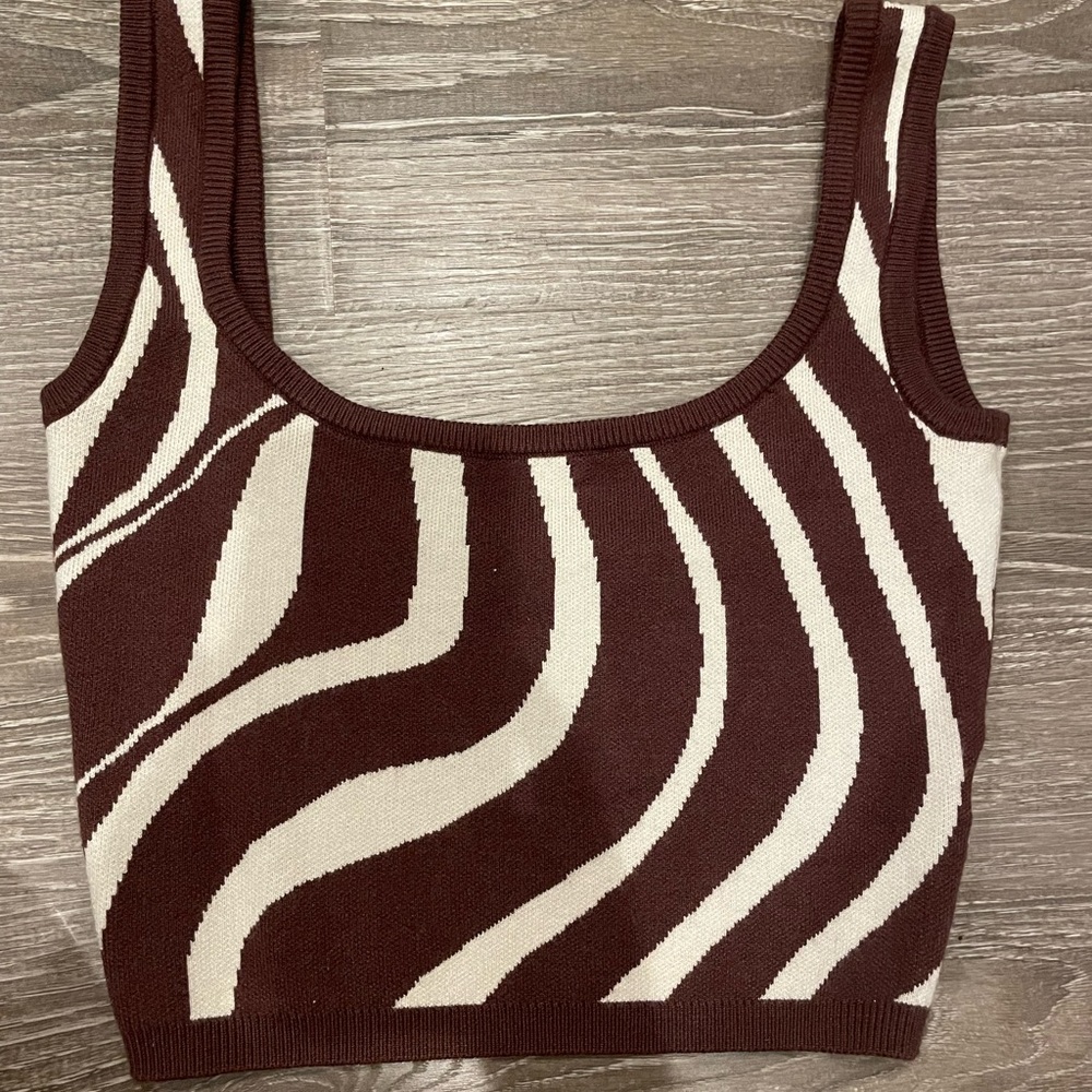 Bailey Rose Cropped Knit Tank Top Size XS